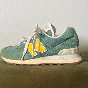 New Balance Green and Yellow Sneakers